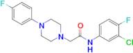 N-(3-chloro-4-fluorophenyl)-2-(4-(4-fluorophenyl)piperazin-1-yl)acetamide