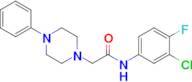 N-(3-chloro-4-fluorophenyl)-2-(4-phenylpiperazin-1-yl)acetamide