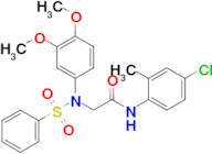 N-(4-chloro-2-methylphenyl)-2-(N-(3,4-dimethoxyphenyl)phenylsulfonamido)acetamide