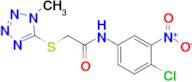N-(4-chloro-3-nitrophenyl)-2-((1-methyl-1H-tetrazol-5-yl)thio)acetamide