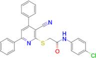 N-(4-chlorophenyl)-2-((3-cyano-4,6-diphenylpyridin-2-yl)thio)acetamide