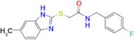 N-(4-fluorobenzyl)-2-((6-methyl-1H-benzo[d]imidazol-2-yl)thio)acetamide