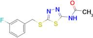 N-(5-((3-fluorobenzyl)thio)-1,3,4-thiadiazol-2-yl)acetamide