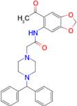 N-(6-acetylbenzo[d][1,3]dioxol-5-yl)-2-(4-benzhydrylpiperazin-1-yl)acetamide