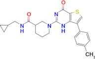 N-(cyclopropylmethyl)-1-[7-(4-methylphenyl)-4-oxo-1H,4H-thieno[3,2-d]pyrimidin-2-yl]piperidine-3-carboxamide
