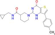 N-(cyclopropylmethyl)-1-[7-(4-methylphenyl)-4-oxo-1H,4H-thieno[3,2-d]pyrimidin-2-yl]piperidine-3...