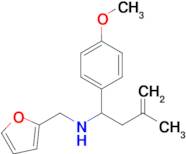 N-(furan-2-ylmethyl)-1-(4-methoxyphenyl)-3-methylbut-3-en-1-amine