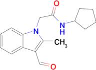 N-cyclopentyl-2-(3-formyl-2-methyl-1H-indol-1-yl)acetamide