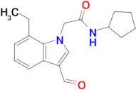 N-cyclopentyl-2-(7-ethyl-3-formyl-1H-indol-1-yl)acetamide