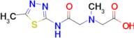 N-methyl-N-(2-((5-methyl-1,3,4-thiadiazol-2-yl)amino)-2-oxoethyl)glycine