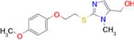 (2-((2-(4-Methoxyphenoxy)ethyl)thio)-1-methyl-1H-imidazol-5-yl)methanol