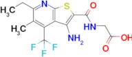 (3-Amino-6-ethyl-5-methyl-4-(trifluoromethyl)thieno[2,3-b]pyridine-2-carbonyl)glycine