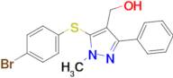 (5-((4-Bromophenyl)thio)-1-methyl-3-phenyl-1H-pyrazol-4-yl)methanol