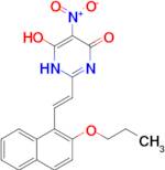 6-hydroxy-5-nitro-2-[(1E)-2-(2-propoxynaphthalen-1-yl)ethenyl]-1,4-dihydropyrimidin-4-one