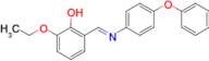 (E)-2-ethoxy-6-(((4-phenoxyphenyl)imino)methyl)phenol