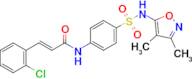 (E)-3-(2-chlorophenyl)-N-(4-(N-(3,4-dimethylisoxazol-5-yl)sulfamoyl)phenyl)acrylamide