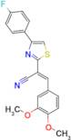 (E)-3-(3,4-dimethoxyphenyl)-2-(4-(4-fluorophenyl)thiazol-2-yl)acrylonitrile