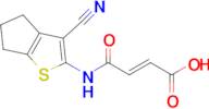 (E)-4-((3-cyano-5,6-dihydro-4H-cyclopenta[b]thiophen-2-yl)amino)-4-oxobut-2-enoic acid