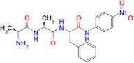 (S)-2-((S)-2-((S)-2-aminopropanamido)propanamido)-N-(4-nitrophenyl)-3-phenylpropanamide