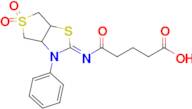 (Z)-5-((5,5-dioxido-3-phenyltetrahydrothieno[3,4-d]thiazol-2(3H)-ylidene)amino)-5-oxopentanoic acid