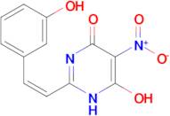 6-hydroxy-2-[(1Z)-2-(3-hydroxyphenyl)ethenyl]-5-nitro-1,4-dihydropyrimidin-4-one