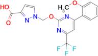 1-(((4-(2-Methoxyphenyl)-6-(trifluoromethyl)pyrimidin-2-yl)oxy)methyl)-1H-pyrazole-3-carboxylic ac…