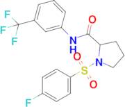 1-((4-Fluorophenyl)sulfonyl)-N-(3-(trifluoromethyl)phenyl)pyrrolidine-2-carboxamide