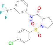 1-((4-Chlorophenyl)sulfonyl)-N-(3-(trifluoromethyl)phenyl)pyrrolidine-2-carboxamide