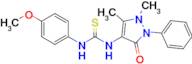 1-(1,5-Dimethyl-3-oxo-2-phenyl-2,3-dihydro-1H-pyrazol-4-yl)-3-(4-methoxyphenyl)thiourea