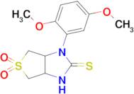 1-(2,5-Dimethoxyphenyl)tetrahydro-1H-thieno[3,4-d]imidazole-2(3H)-thione 5,5-dioxide