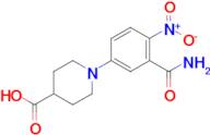 1-(3-Carbamoyl-4-nitrophenyl)piperidine-4-carboxylic acid