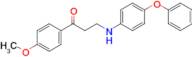 1-(4-Methoxyphenyl)-3-((4-phenoxyphenyl)amino)propan-1-one