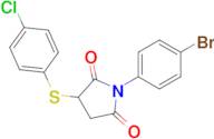 1-(4-Bromophenyl)-3-((4-chlorophenyl)thio)pyrrolidine-2,5-dione