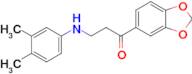 1-(Benzo[d][1,3]dioxol-5-yl)-3-((3,4-dimethylphenyl)amino)propan-1-one