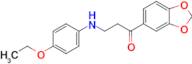 1-(Benzo[d][1,3]dioxol-5-yl)-3-((4-ethoxyphenyl)amino)propan-1-one