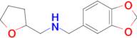 1-(Benzo[d][1,3]dioxol-5-yl)-N-((tetrahydrofuran-2-yl)methyl)methanamine