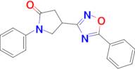 1-Phenyl-4-(5-phenyl-1,2,4-oxadiazol-3-yl)pyrrolidin-2-one