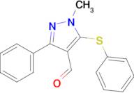 1-Methyl-3-phenyl-5-(phenylthio)-1H-pyrazole-4-carbaldehyde