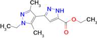 ethyl 1'-ethyl-3',5'-dimethyl-1H,1'H-[3,4'-bipyrazole]-5-carboxylate