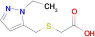 2-(((1-Ethyl-1H-pyrazol-5-yl)methyl)thio)acetic acid