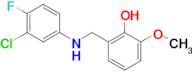 2-(((3-Chloro-4-fluorophenyl)amino)methyl)-6-methoxyphenol