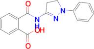 2-((1-Phenyl-4,5-dihydro-1H-pyrazol-3-yl)carbamoyl)benzoic acid