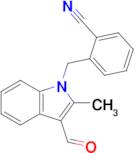 2-((3-Formyl-2-methyl-1H-indol-1-yl)methyl)benzonitrile