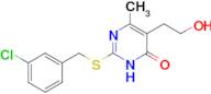 2-{[(3-chlorophenyl)methyl]sulfanyl}-5-(2-hydroxyethyl)-6-methyl-3,4-dihydropyrimidin-4-one