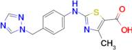 2-((4-((1H-1,2,4-triazol-1-yl)methyl)phenyl)amino)-4-methylthiazole-5-carboxylic acid