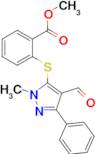 Methyl 2-((4-formyl-1-methyl-3-phenyl-1H-pyrazol-5-yl)thio)benzoate