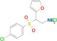 2-((4-Chlorophenyl)sulfonyl)-2-(furan-2-yl)ethan-1-amine hydrochloride