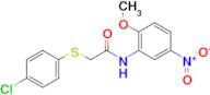 2-((4-Chlorophenyl)thio)-N-(2-methoxy-5-nitrophenyl)acetamide