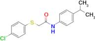 2-((4-Chlorophenyl)thio)-N-(4-isopropylphenyl)acetamide