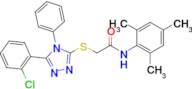 2-((5-(2-Chlorophenyl)-4-phenyl-4H-1,2,4-triazol-3-yl)thio)-N-mesitylacetamide